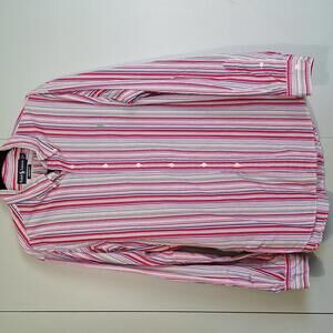 Ralph Lauren 100% Cotton Mens Colorful Striped Button Down Shirt Size XL